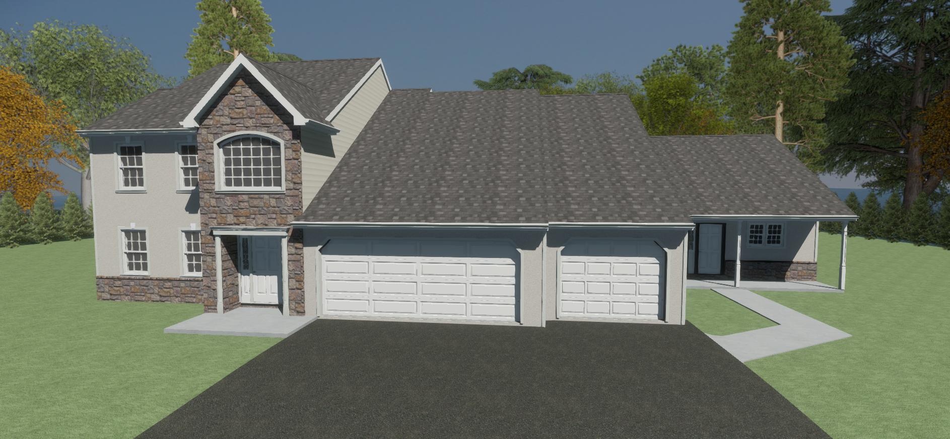 evansburg 3d render, guest-friendly floor plan