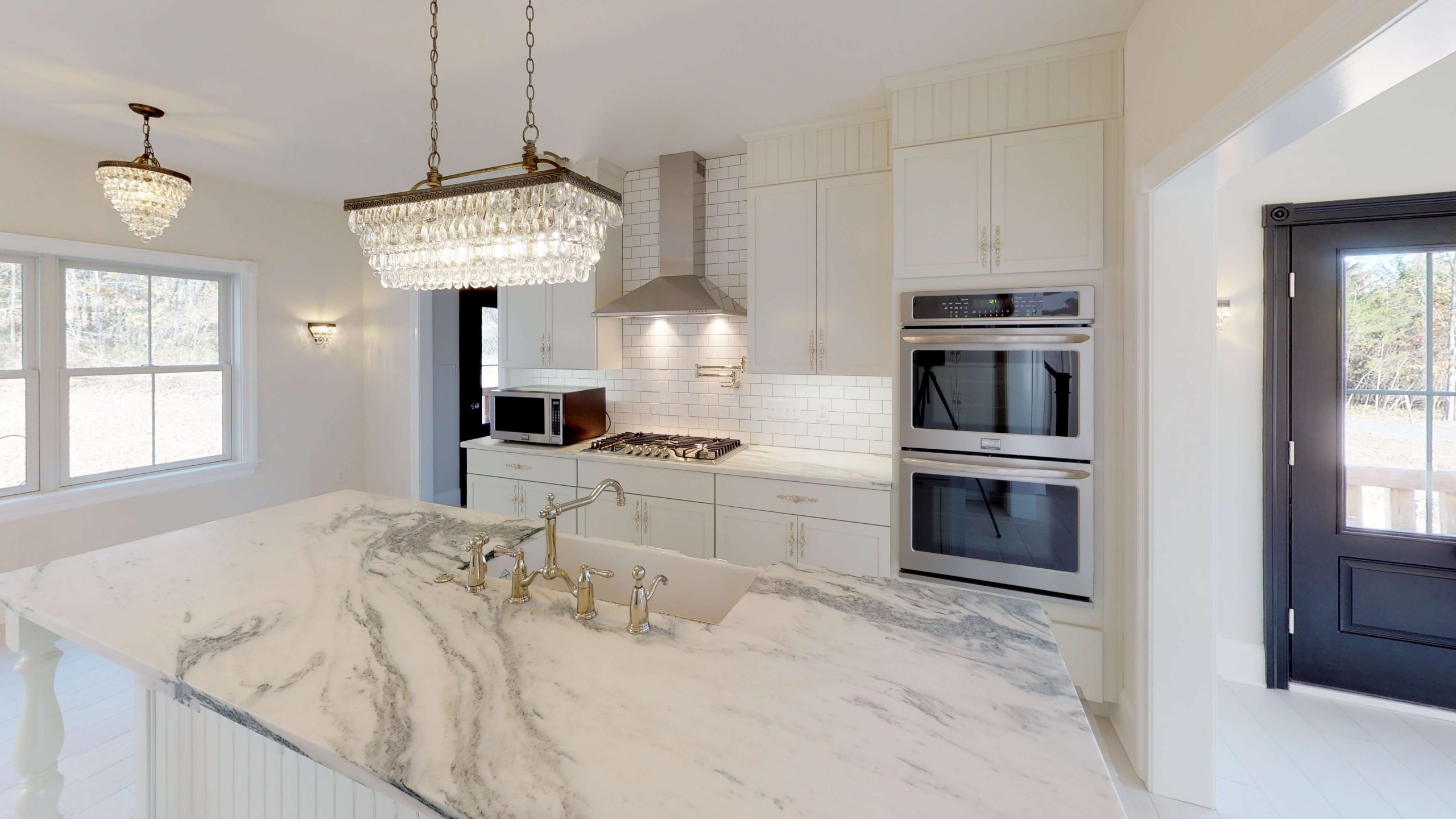 custom built kitchen with clean white colors