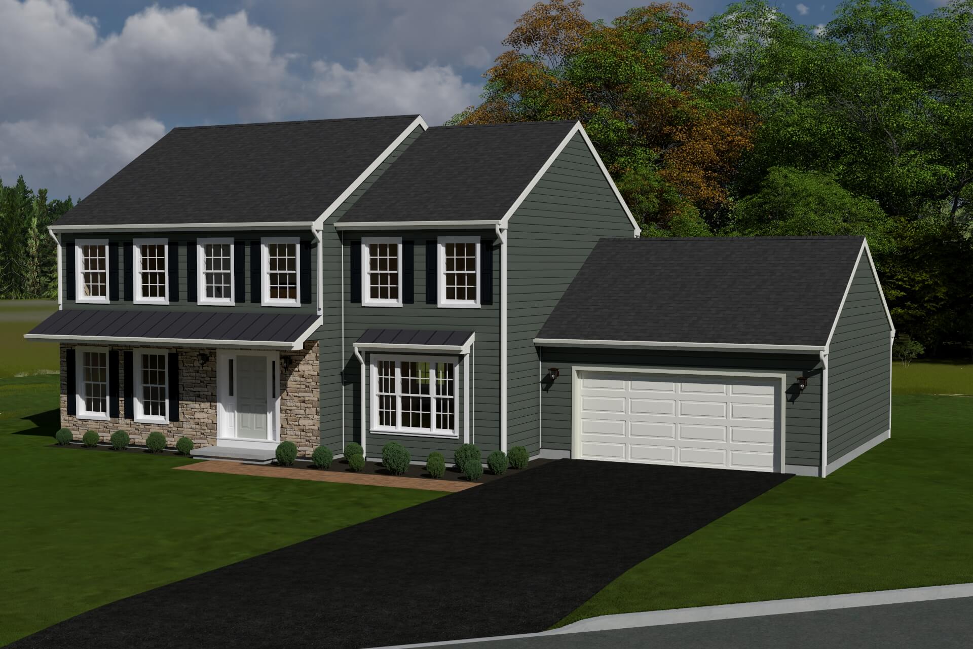 aerial view of the gettyburg floor plan model