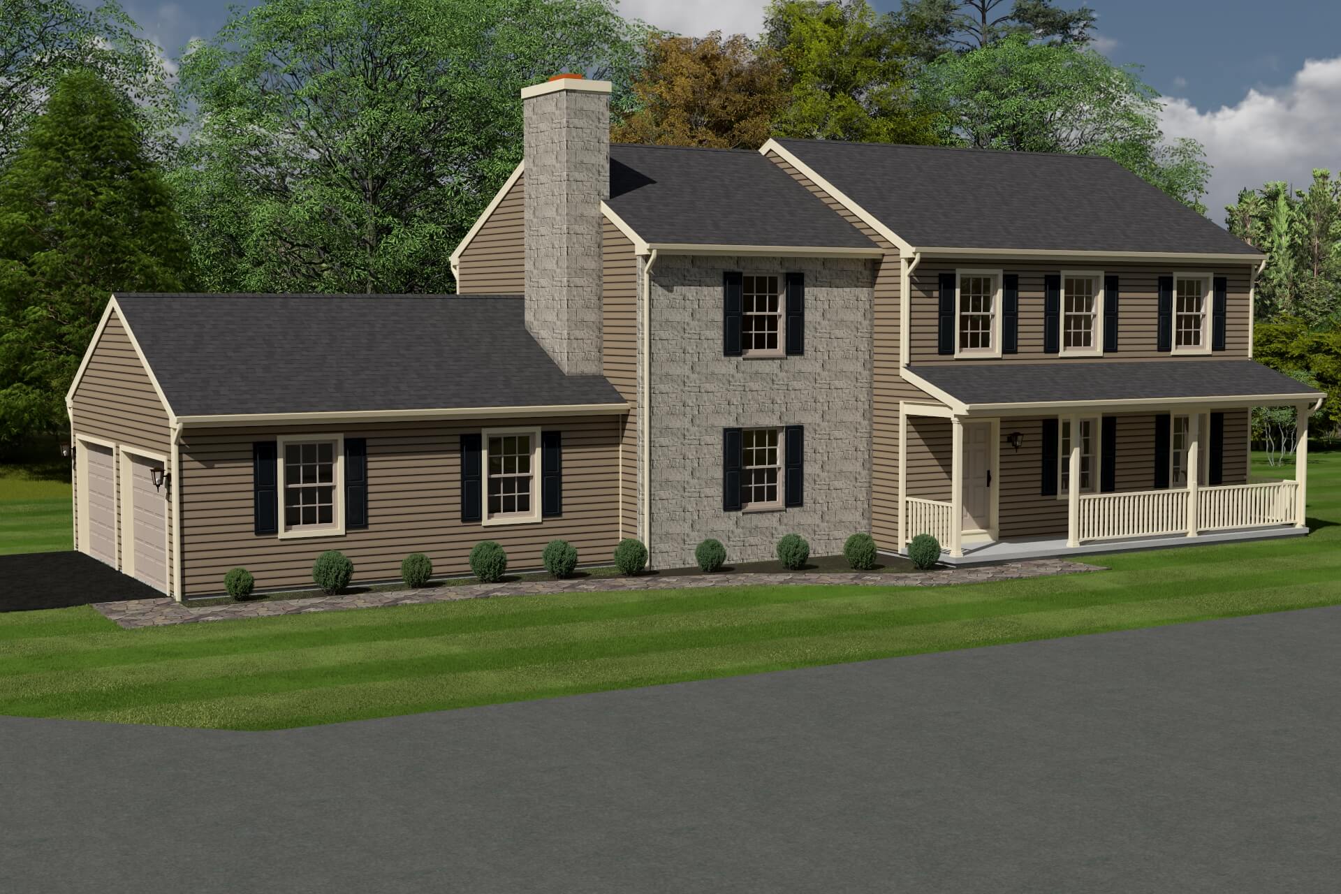 aerial view of the leesburg floor plan model