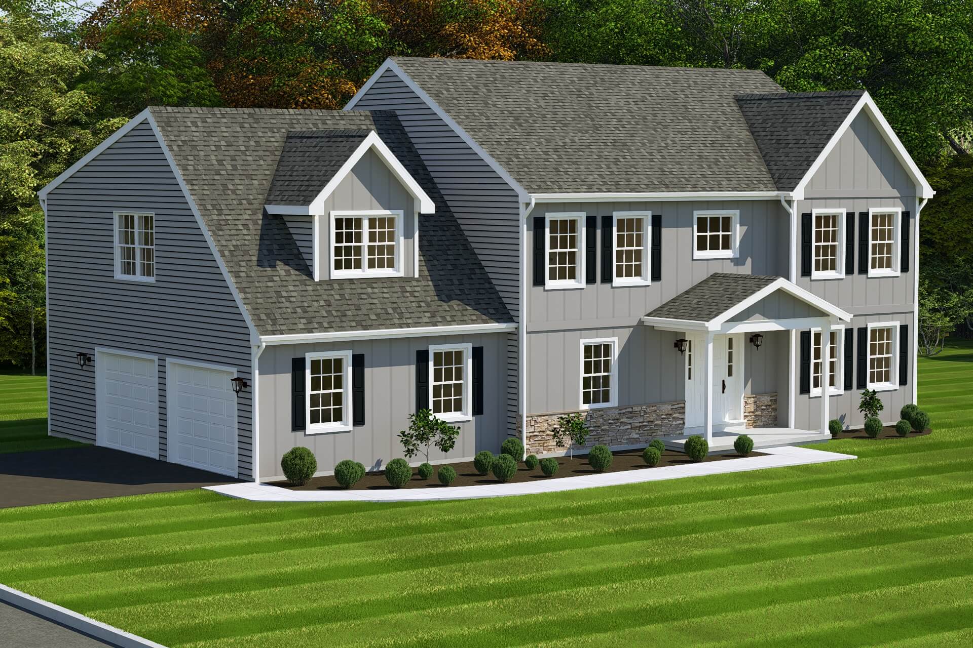 aerial view of the springfield floor plan