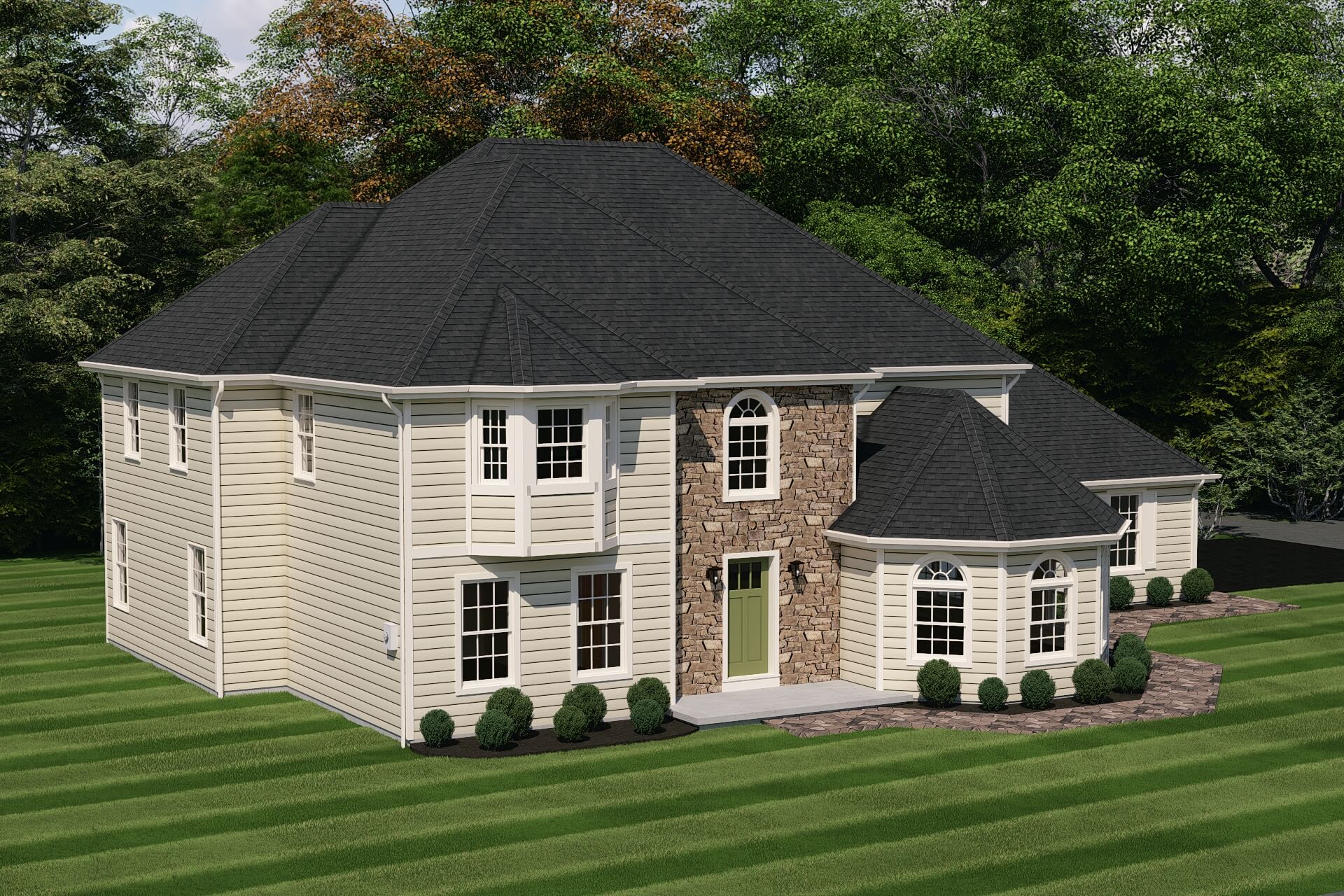 aerial view of the vandenburg home