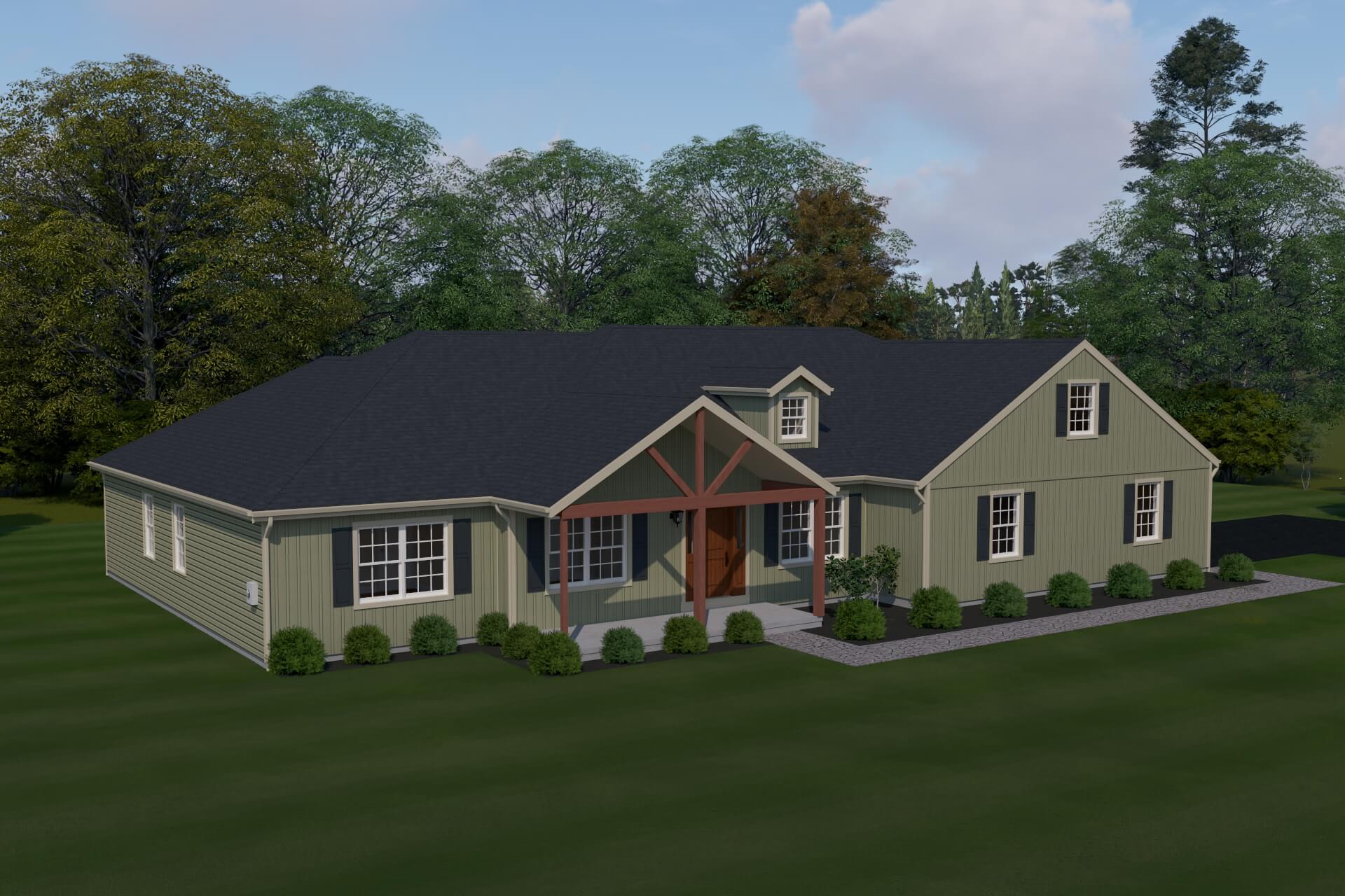 aerial view of the lenox floor plan